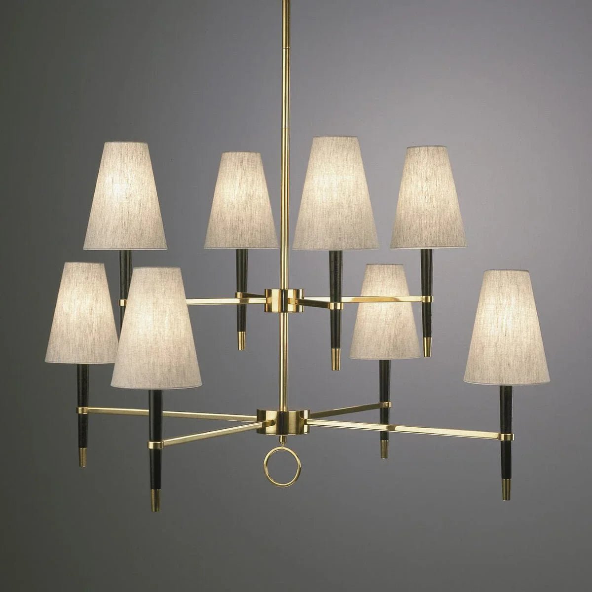 Fabric Shade Chandelier — Timeless Mid - Century Sophistication - LumoTrot