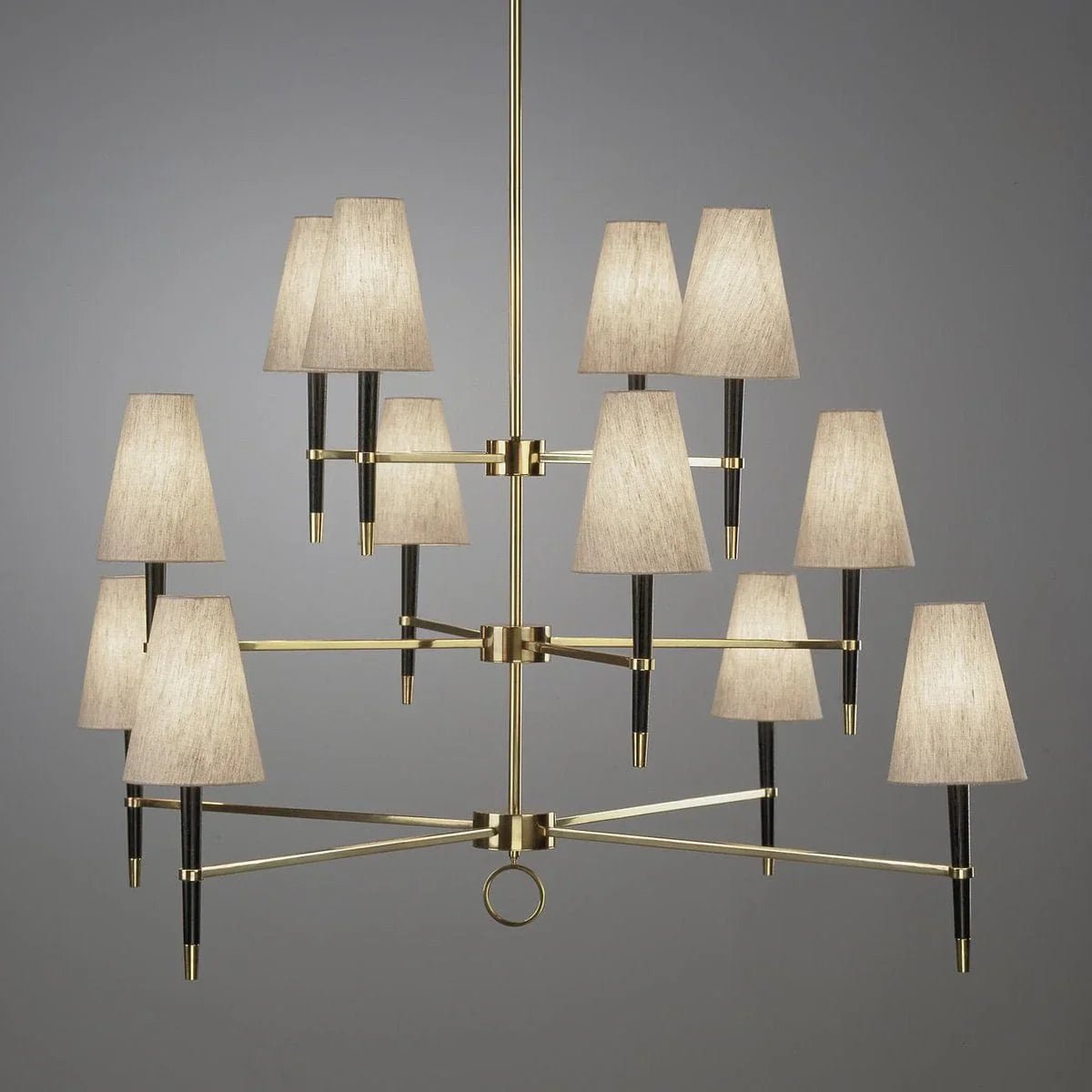 Fabric Shade Chandelier — Timeless Mid - Century Sophistication - LumoTrot