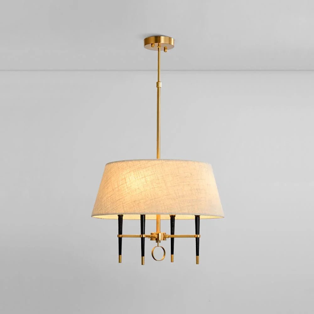 Fabric Shade Chandelier — Timeless Mid - Century Sophistication - LumoTrot