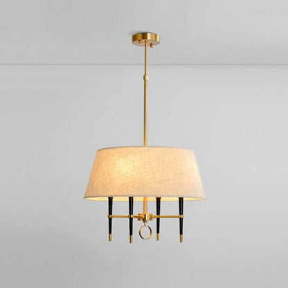 Fabric Shade Chandelier — Timeless Mid - Century Sophistication - LumoTrot
