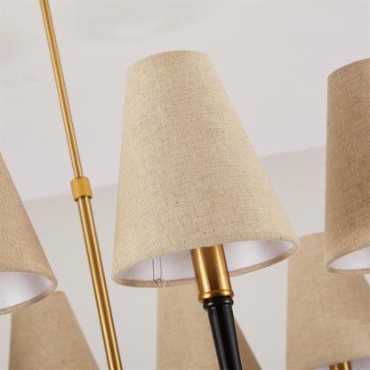 Fabric Shade Chandelier — Timeless Mid - Century Sophistication - LumoTrot