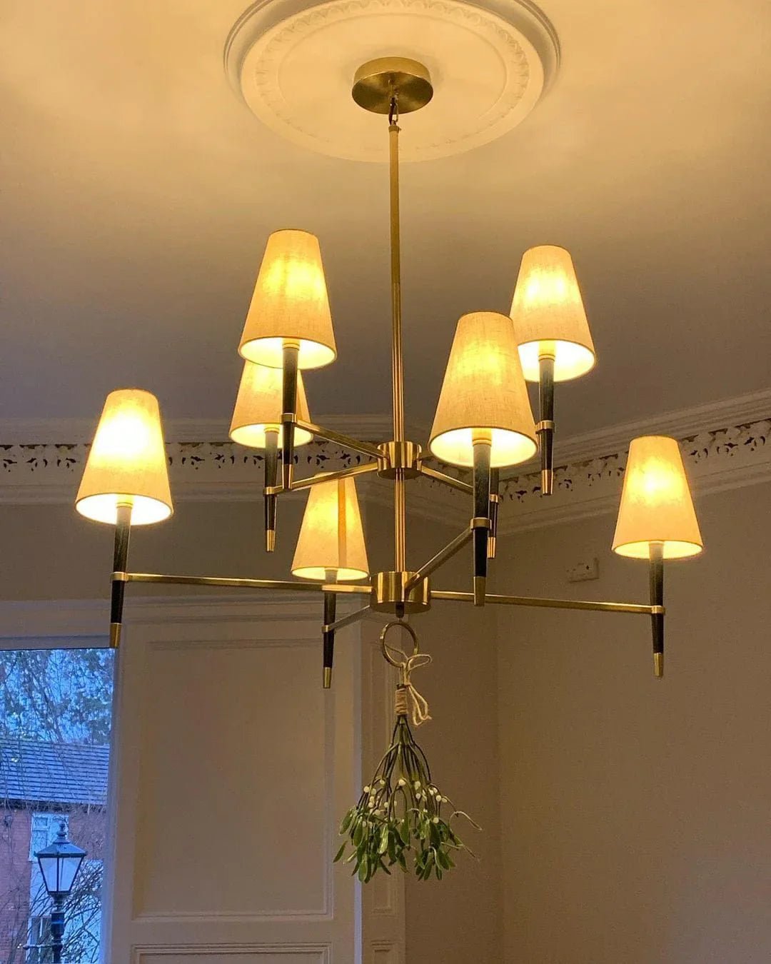 Fabric Shade Chandelier — Timeless Mid - Century Sophistication - LumoTrot