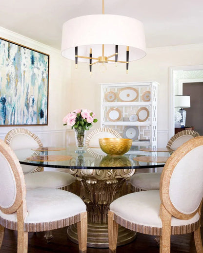 Fabric Shade Chandelier — Timeless Mid - Century Sophistication - LumoTrot