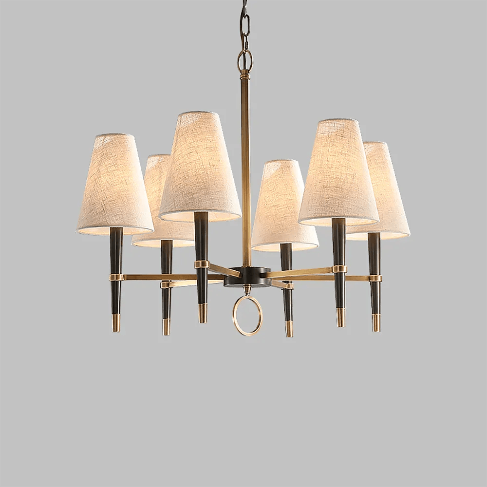 Fabric Shade Chandelier — Timeless Mid - Century Sophistication - LumoTrot