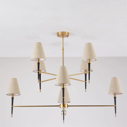 Fabric Shade Chandelier — Timeless Mid - Century Sophistication - LumoTrot