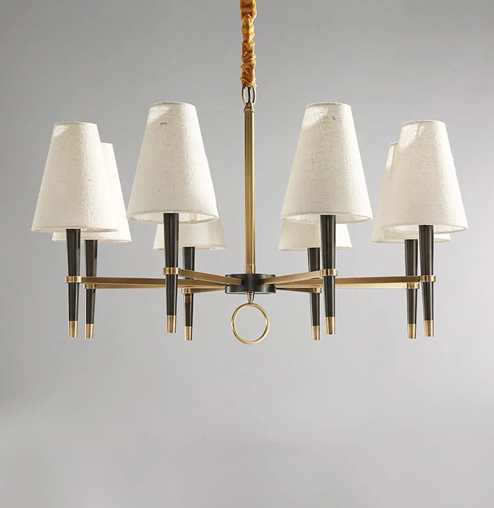 Fabric Shade Chandelier — Timeless Mid - Century Sophistication - LumoTrot