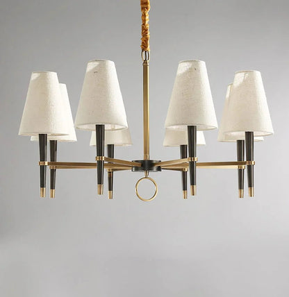 Fabric Shade Chandelier — Timeless Mid - Century Sophistication - LumoTrot