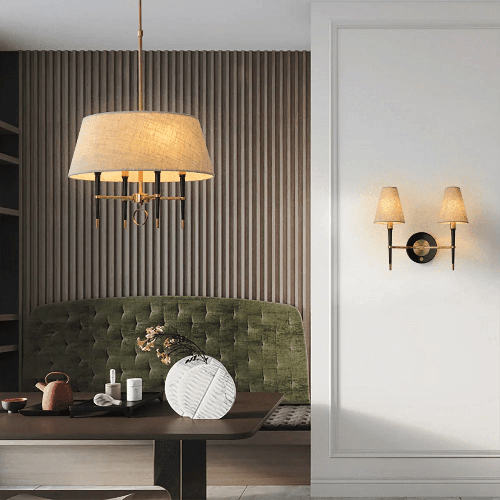 Fabric Shade Chandelier — Timeless Mid - Century Sophistication - LumoTrot