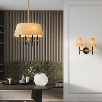 Fabric Shade Chandelier — Timeless Mid - Century Sophistication - LumoTrot