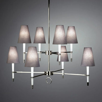 Fabric Shade Chandelier — Timeless Mid - Century Sophistication - LumoTrot