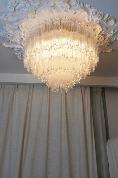 Textured Glass Ceiling Light — Art Deco Elegance - LumoTrot