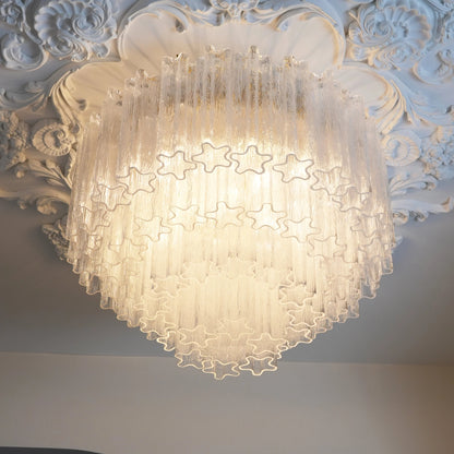 Textured Glass Ceiling Light — Art Deco Elegance - LumoTrot