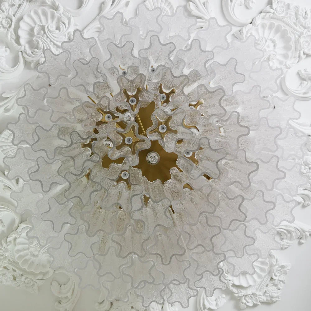 Textured Glass Ceiling Light — Art Deco Elegance - LumoTrot