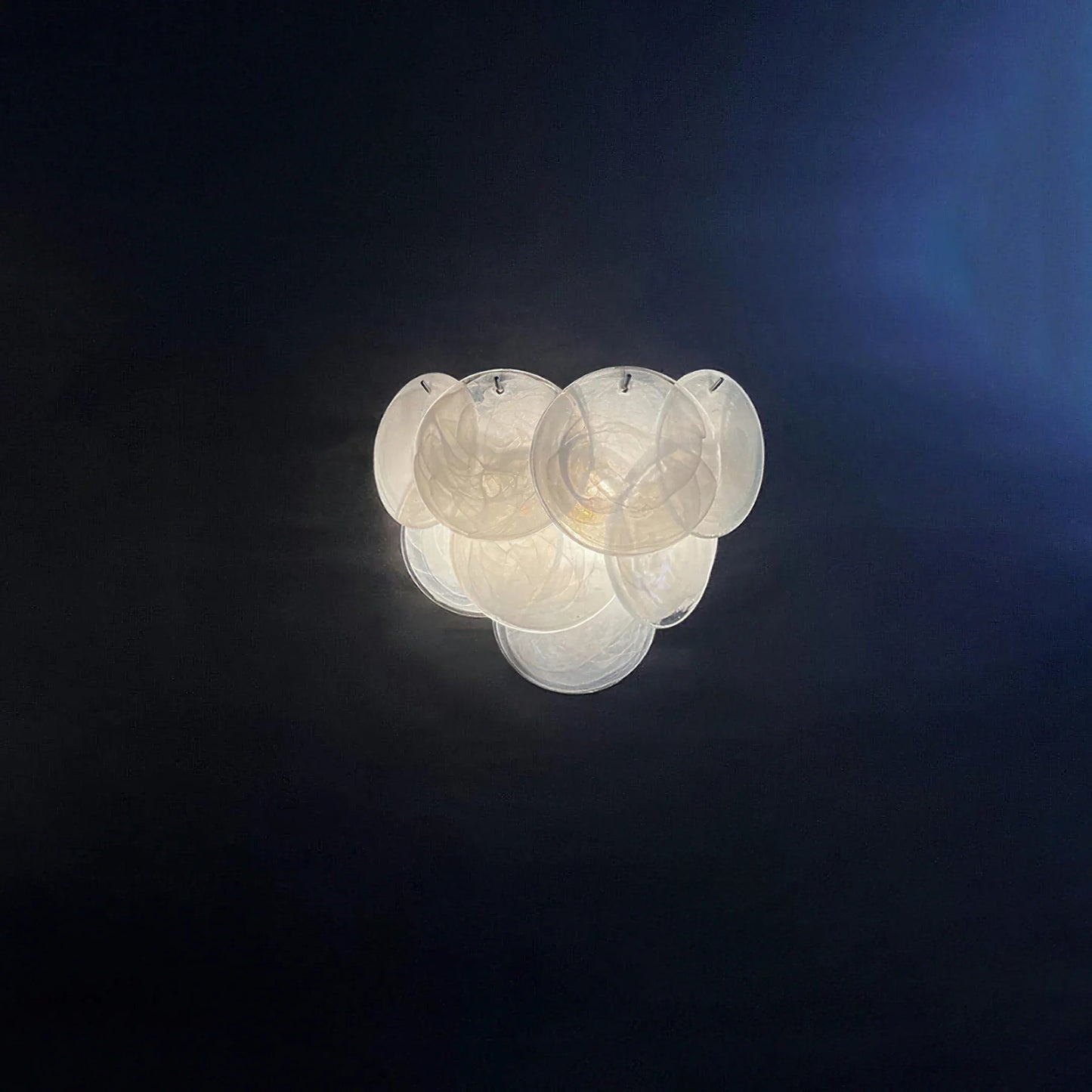 Iridescent Glass Disc Wall Sconce — Ethereal Glow - LumoTrot