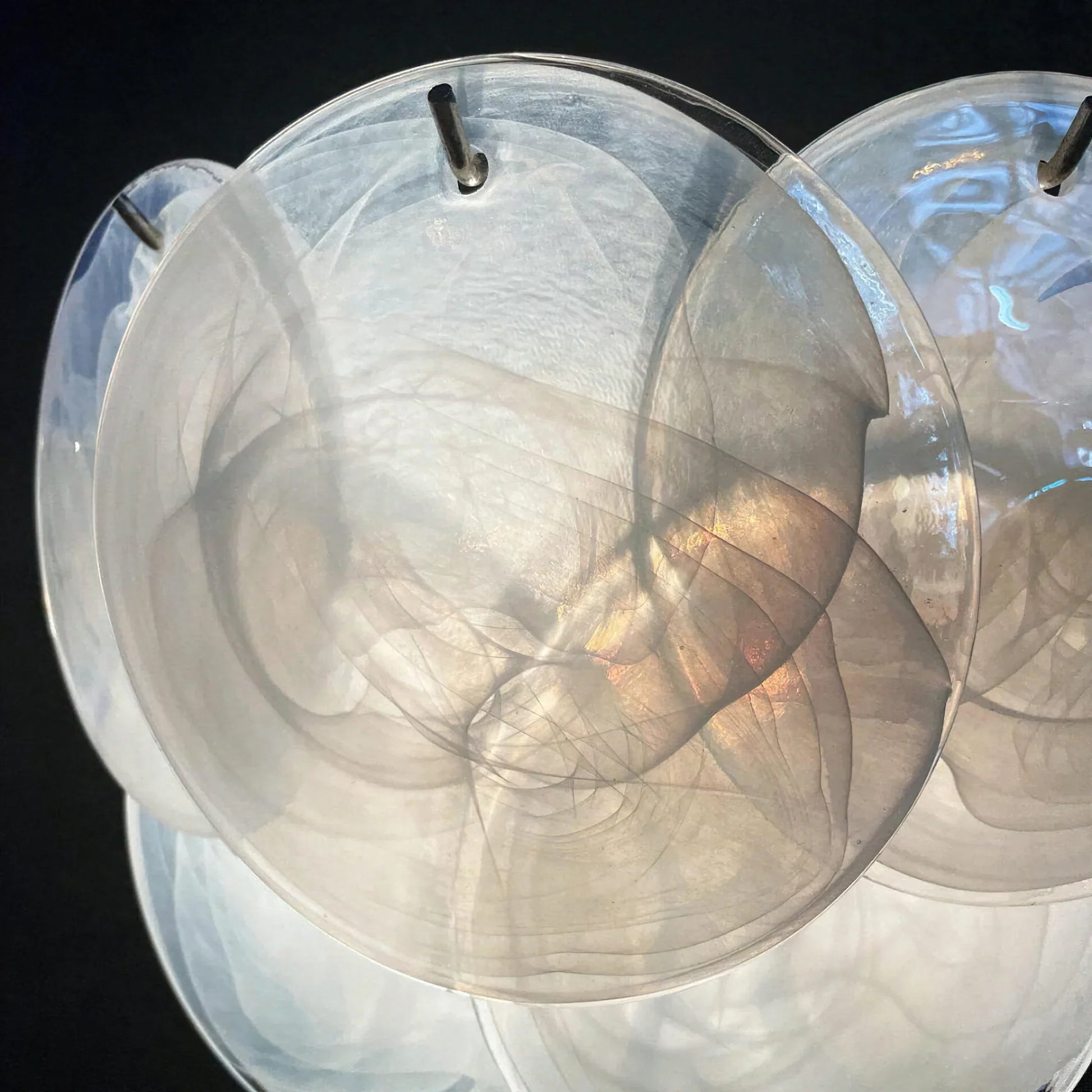 Iridescent Glass Disc Wall Sconce — Ethereal Glow - LumoTrot