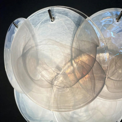 Iridescent Glass Disc Wall Sconce — Ethereal Glow - LumoTrot