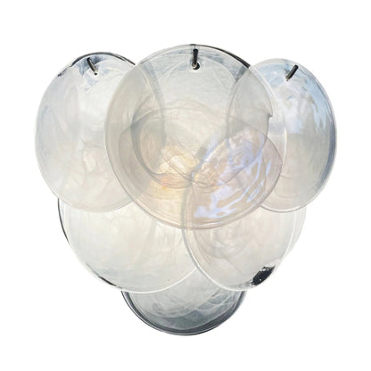 Iridescent Glass Disc Wall Sconce — Ethereal Glow - LumoTrot