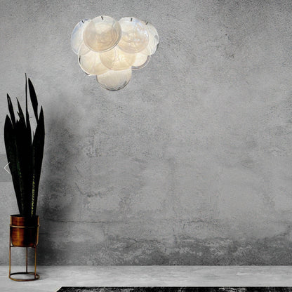 Iridescent Glass Disc Wall Sconce — Ethereal Glow - LumoTrot