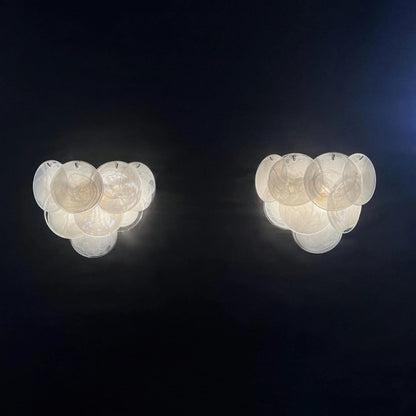 Iridescent Glass Disc Wall Sconce — Ethereal Glow - LumoTrot