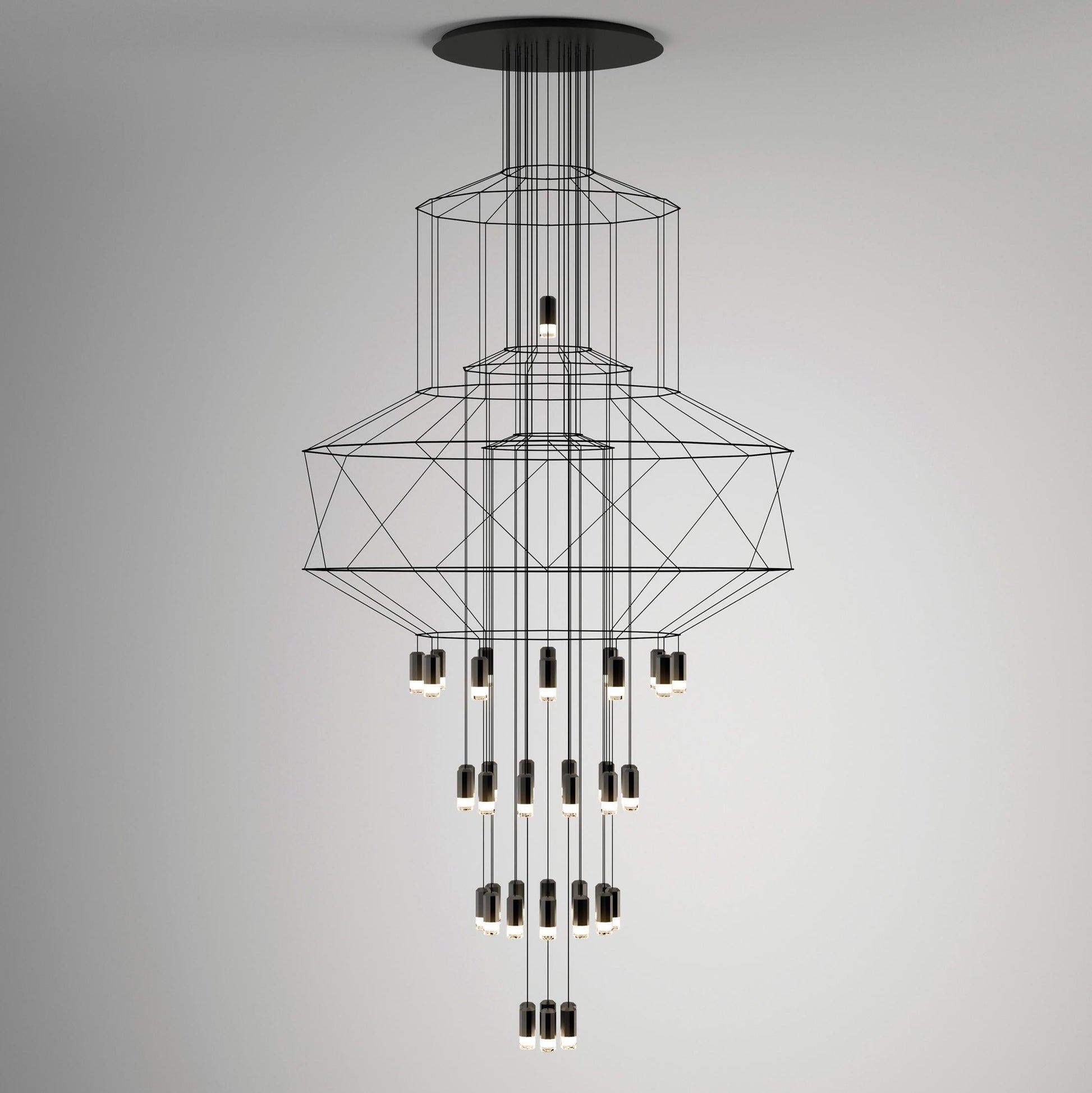 Geometric Wire Frame Chandelier — Modern Statement
