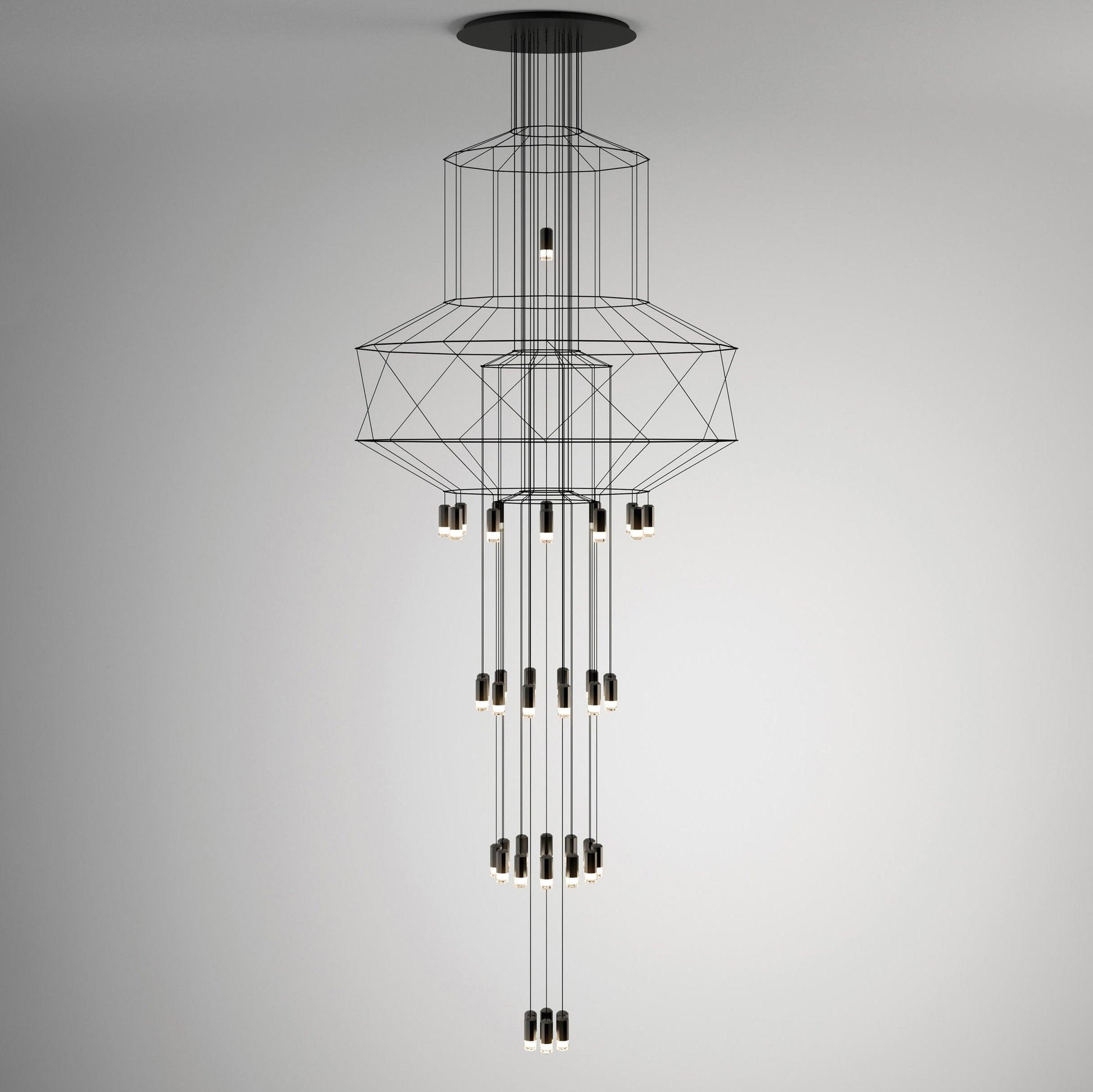 Geometric Wire Frame Chandelier — Modern Statement
