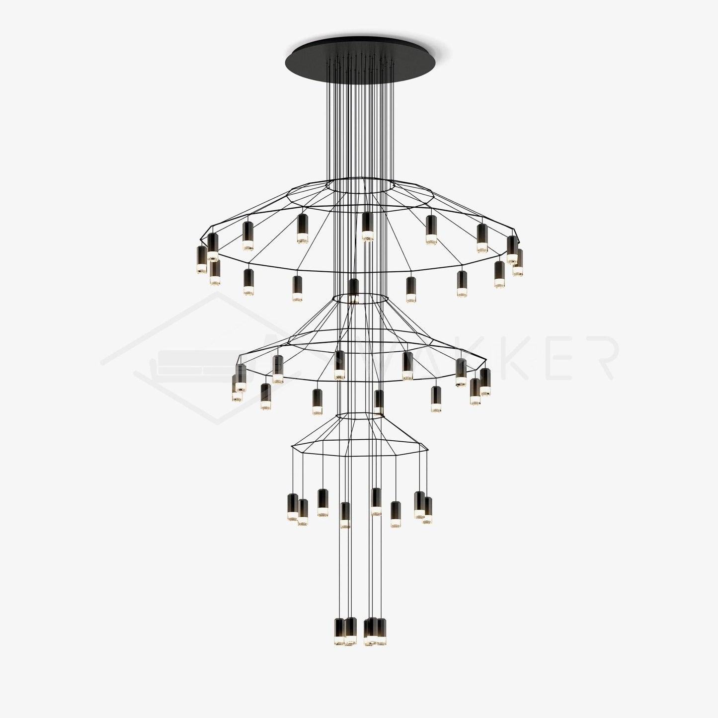 Geometric Wire Frame Chandelier — Modern Statement - LumoTrot
