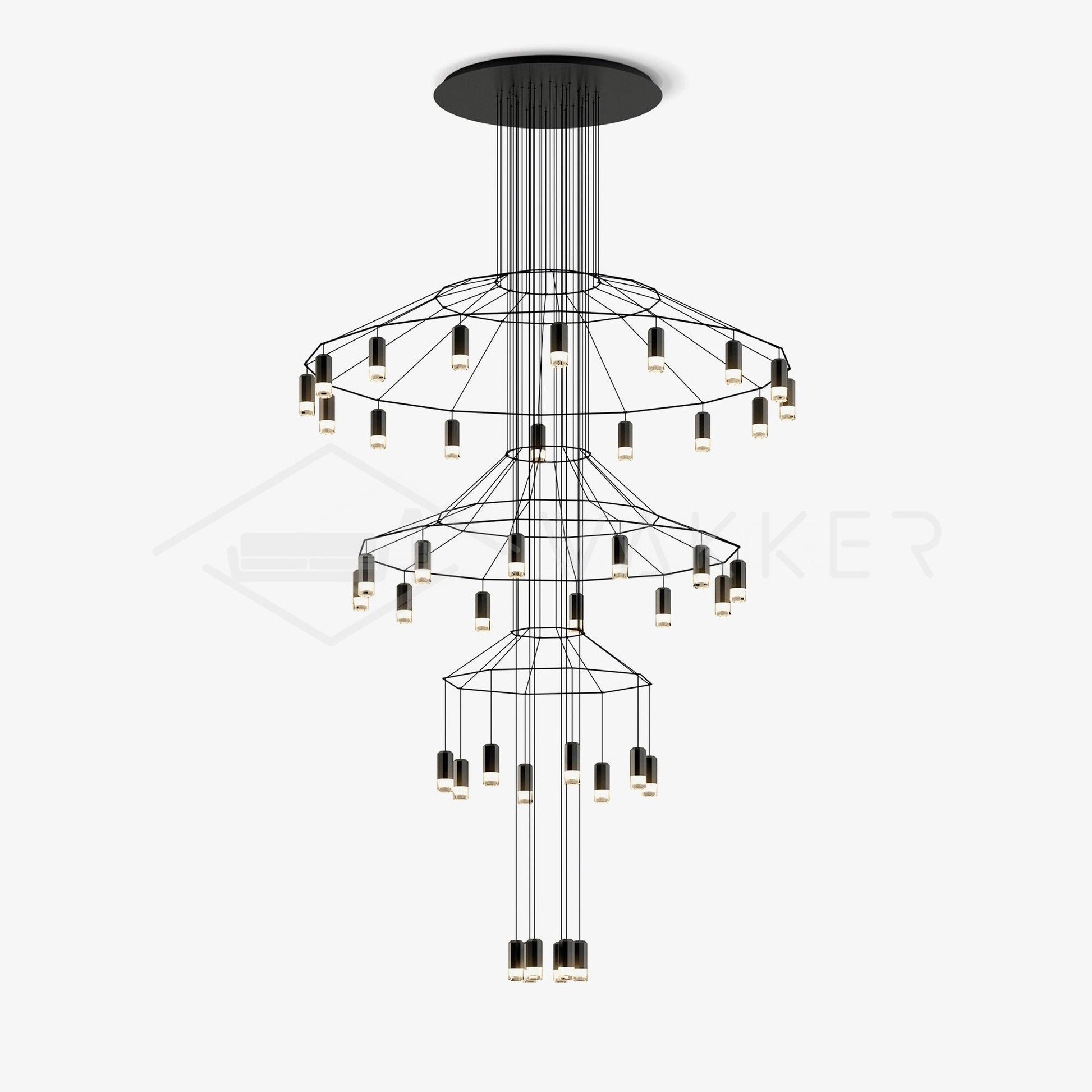 Geometric Wire Frame Chandelier — Modern Statement - LumoTrot