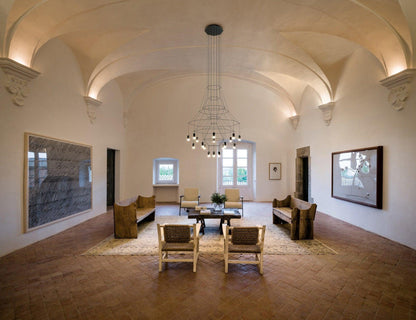 Geometric Wire Frame Chandelier — Modern Statement