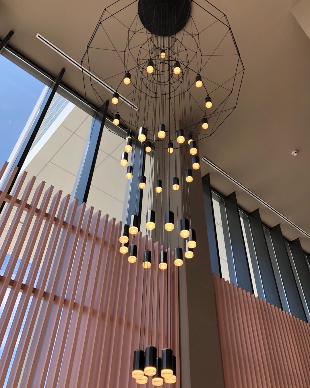 Geometric Wire Frame Chandelier — Modern Statement