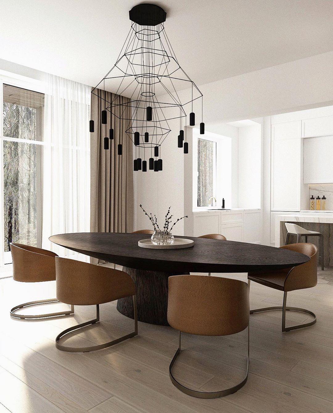 Geometric Wire Frame Chandelier — Modern Statement