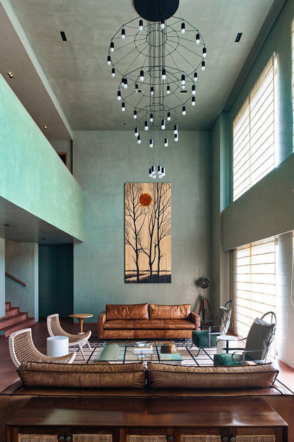 Geometric Wire Frame Chandelier — Modern Statement