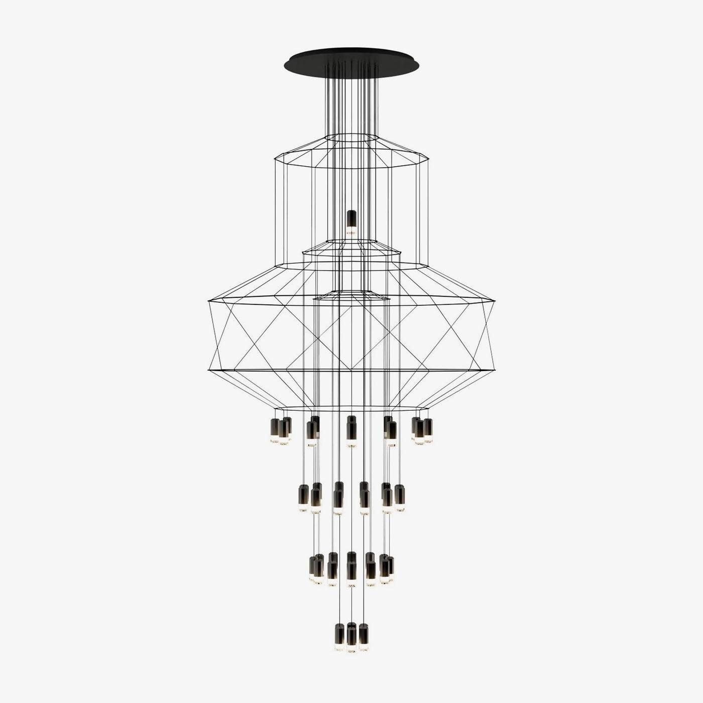 Geometric Wire Frame Chandelier — Modern Statement - LumoTrot
