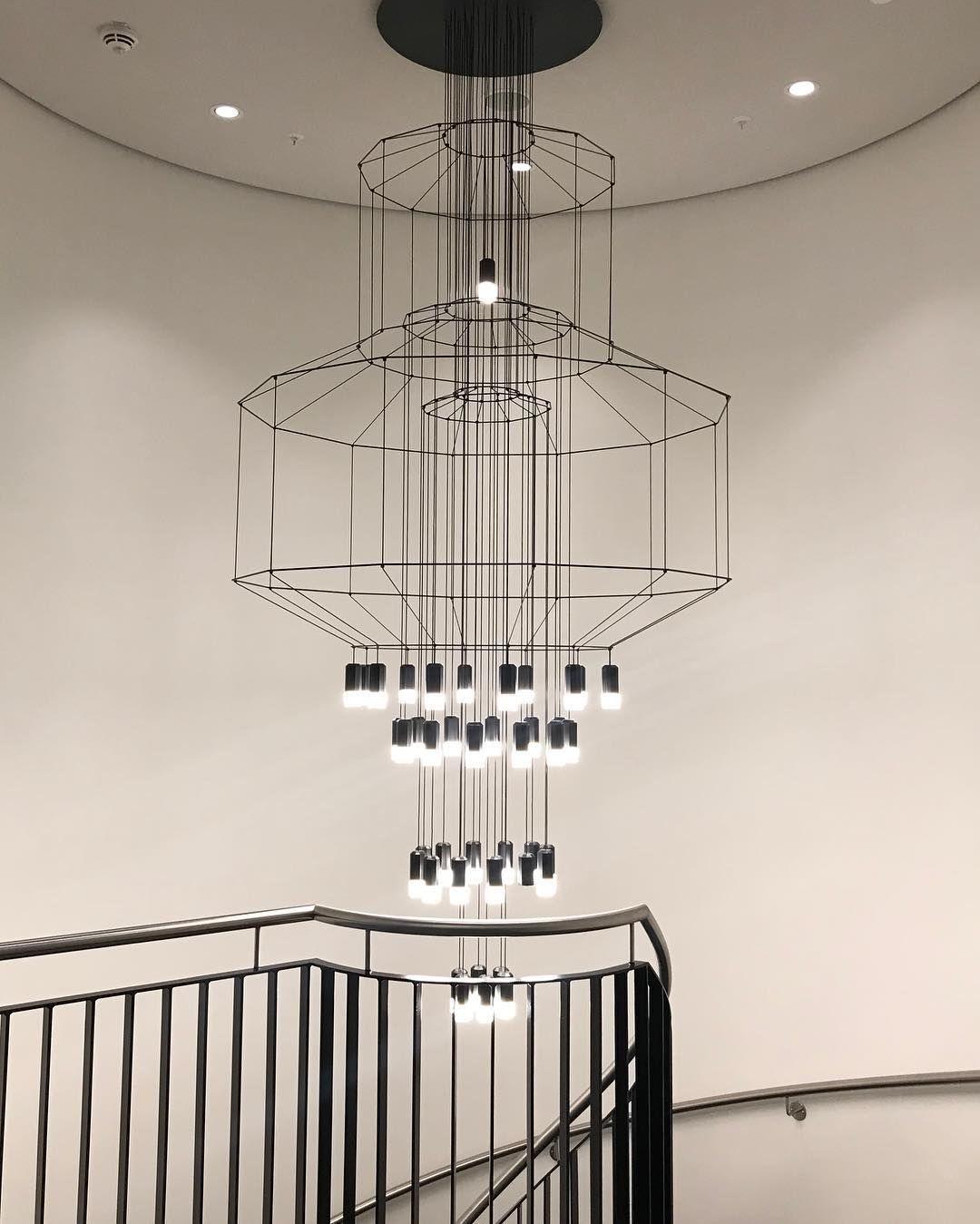 Geometric Wire Frame Chandelier — Modern Statement