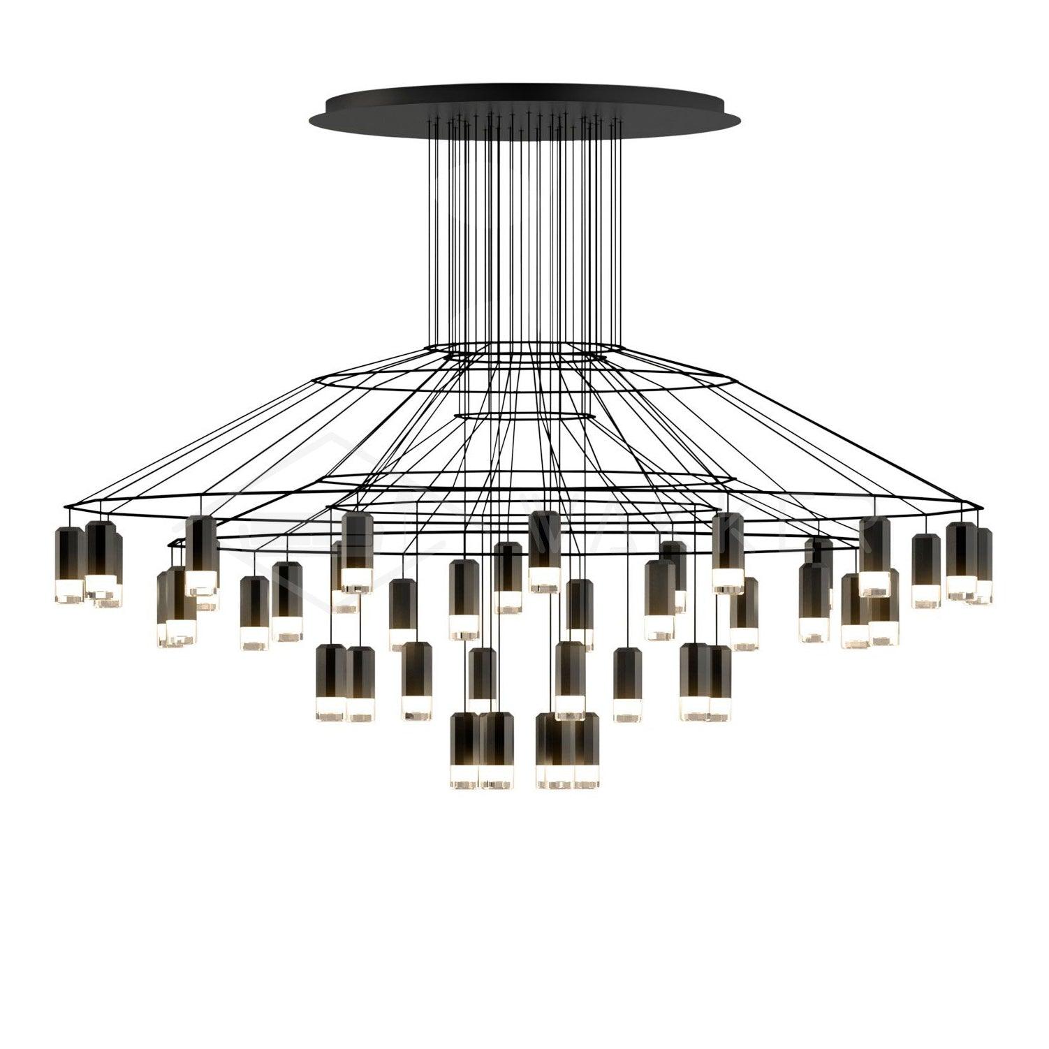 Geometric Wire Frame Chandelier — Modern Statement