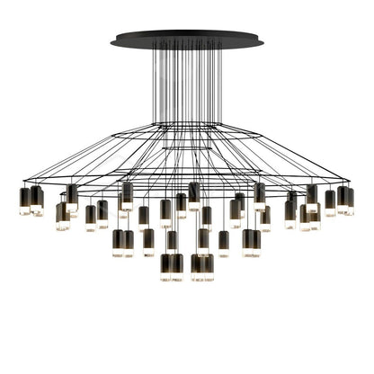Geometric Wire Frame Chandelier — Modern Statement