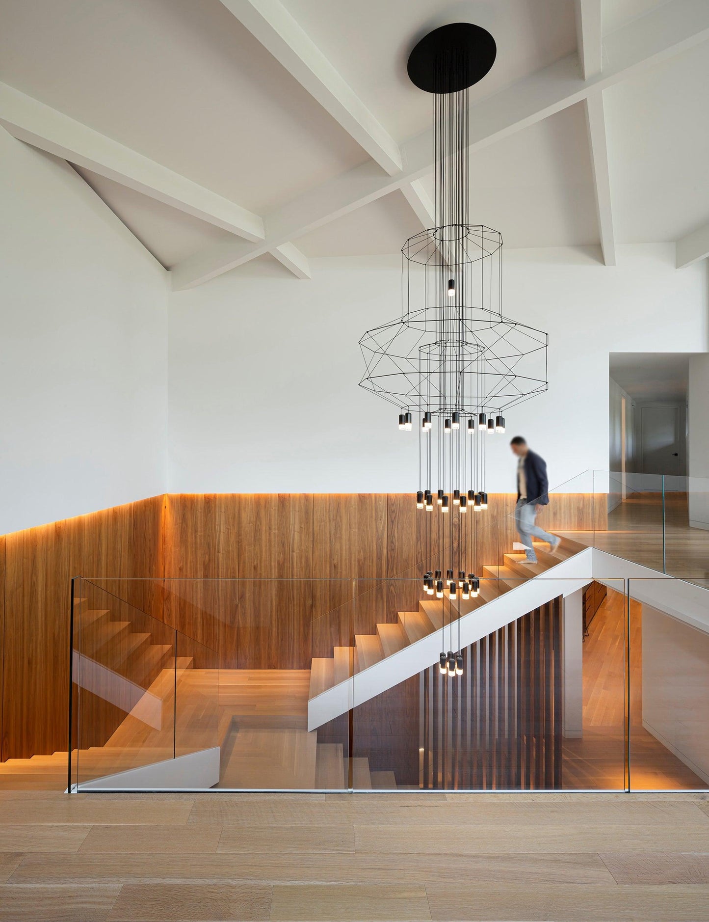 Geometric Wire Frame Chandelier — Modern Statement