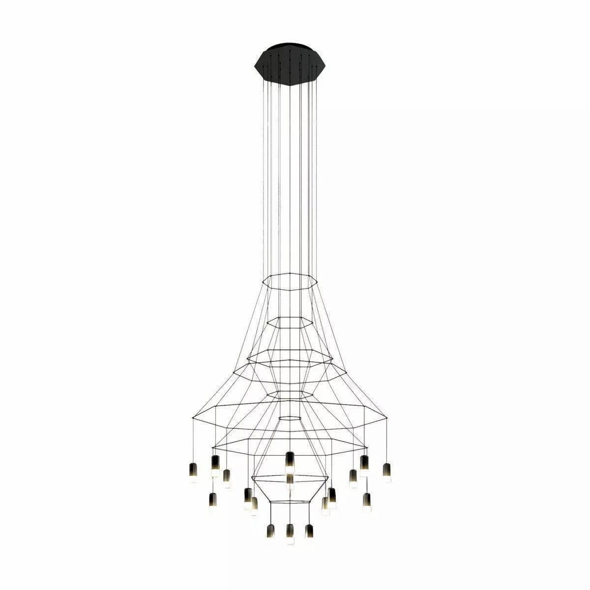Geometric Wire Frame Chandelier — Modern Statement