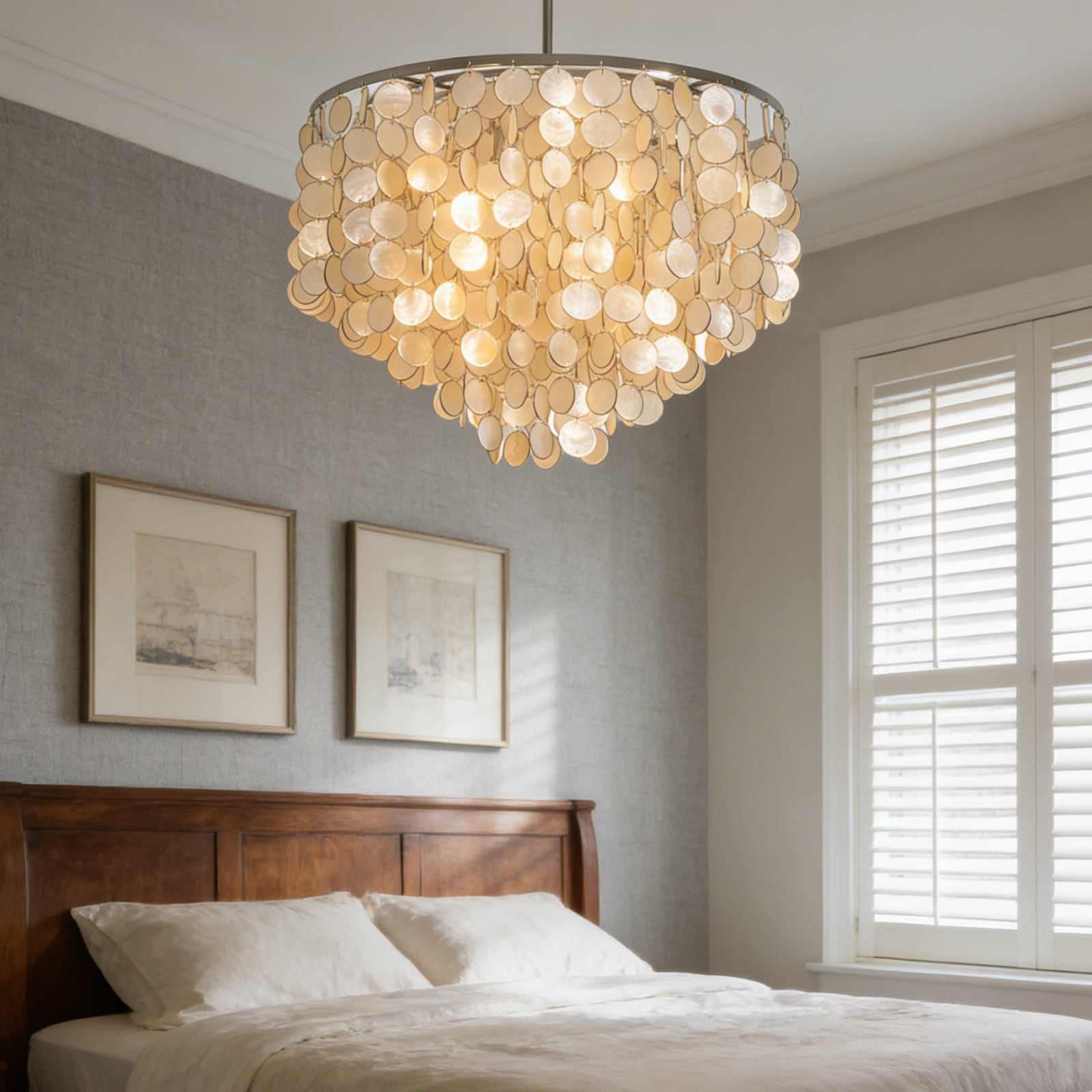 Capiz Shell Pendant Light — Coastal Luminescence - LumoTrot