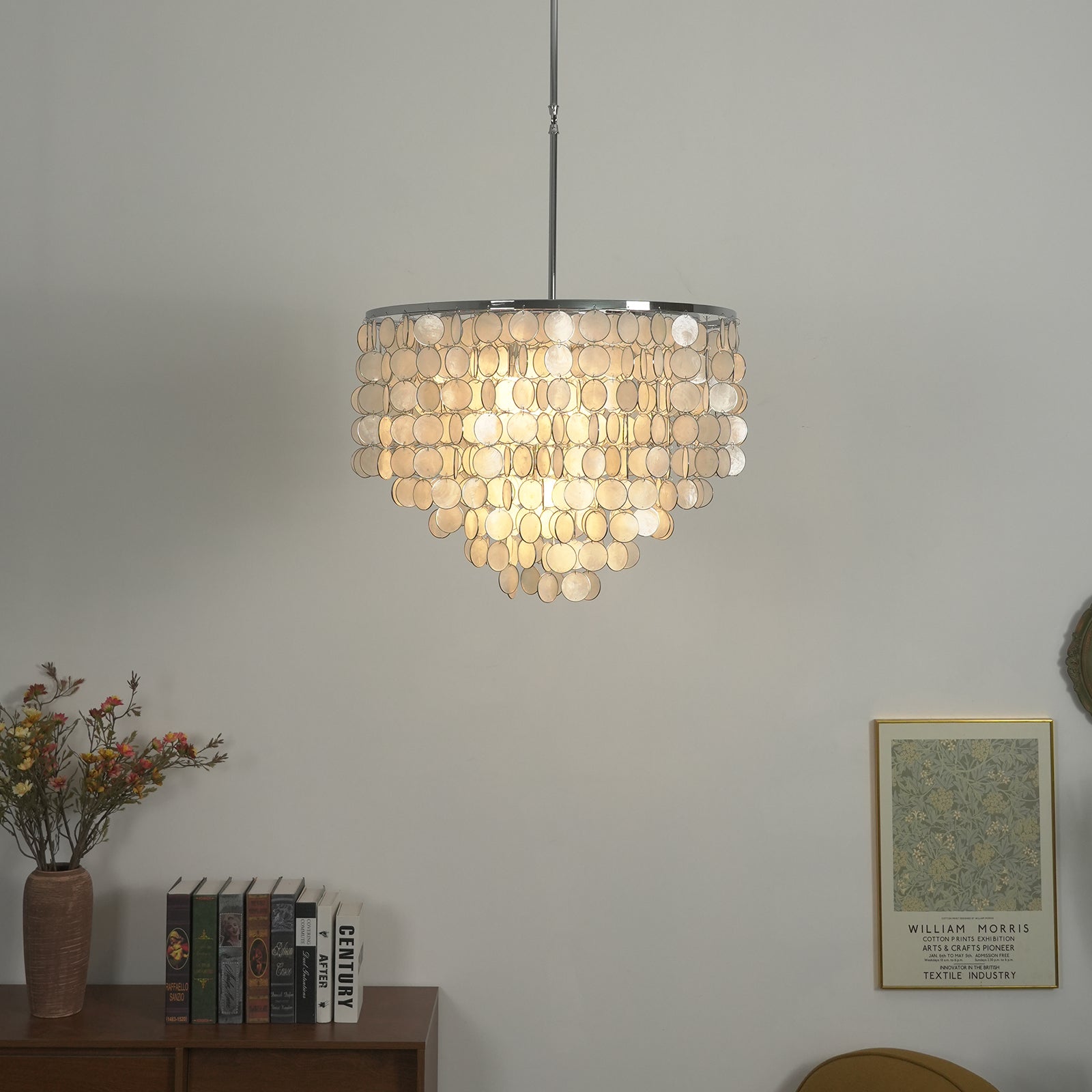 Capiz Shell Pendant Light — Coastal Luminescence - LumoTrot