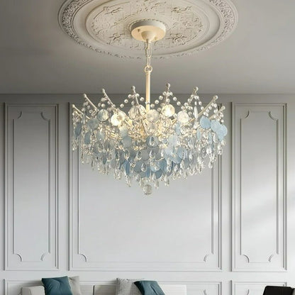 Blue Crystal Tiered Chandelier - LumoTrot