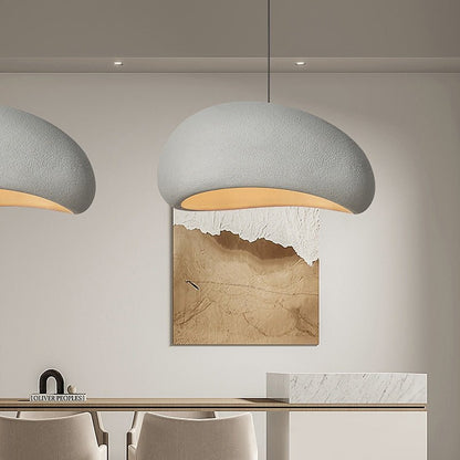 Textured Polymer Pendant Light — Organic Ambiance