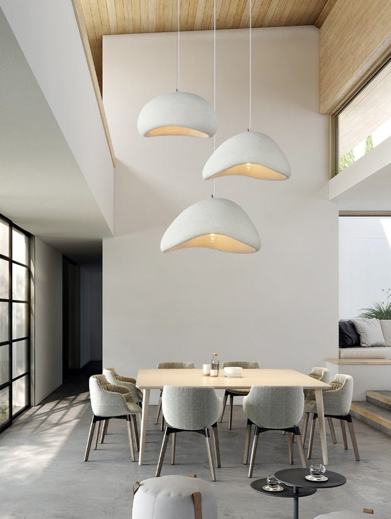 Textured Polymer Pendant Light — Organic Ambiance