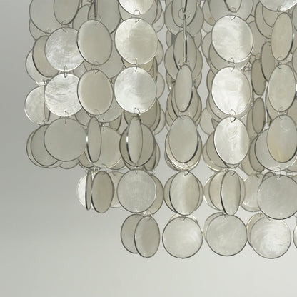 Rectangular Capiz Shell Chandelier — Organic Coastal Ambiance - LumoTrot