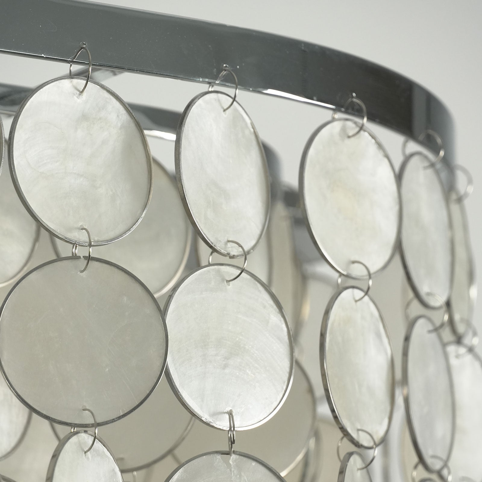 Rectangular Capiz Shell Chandelier — Organic Coastal Ambiance - LumoTrot