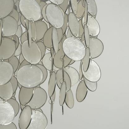 Rectangular Capiz Shell Chandelier — Organic Coastal Ambiance - LumoTrot