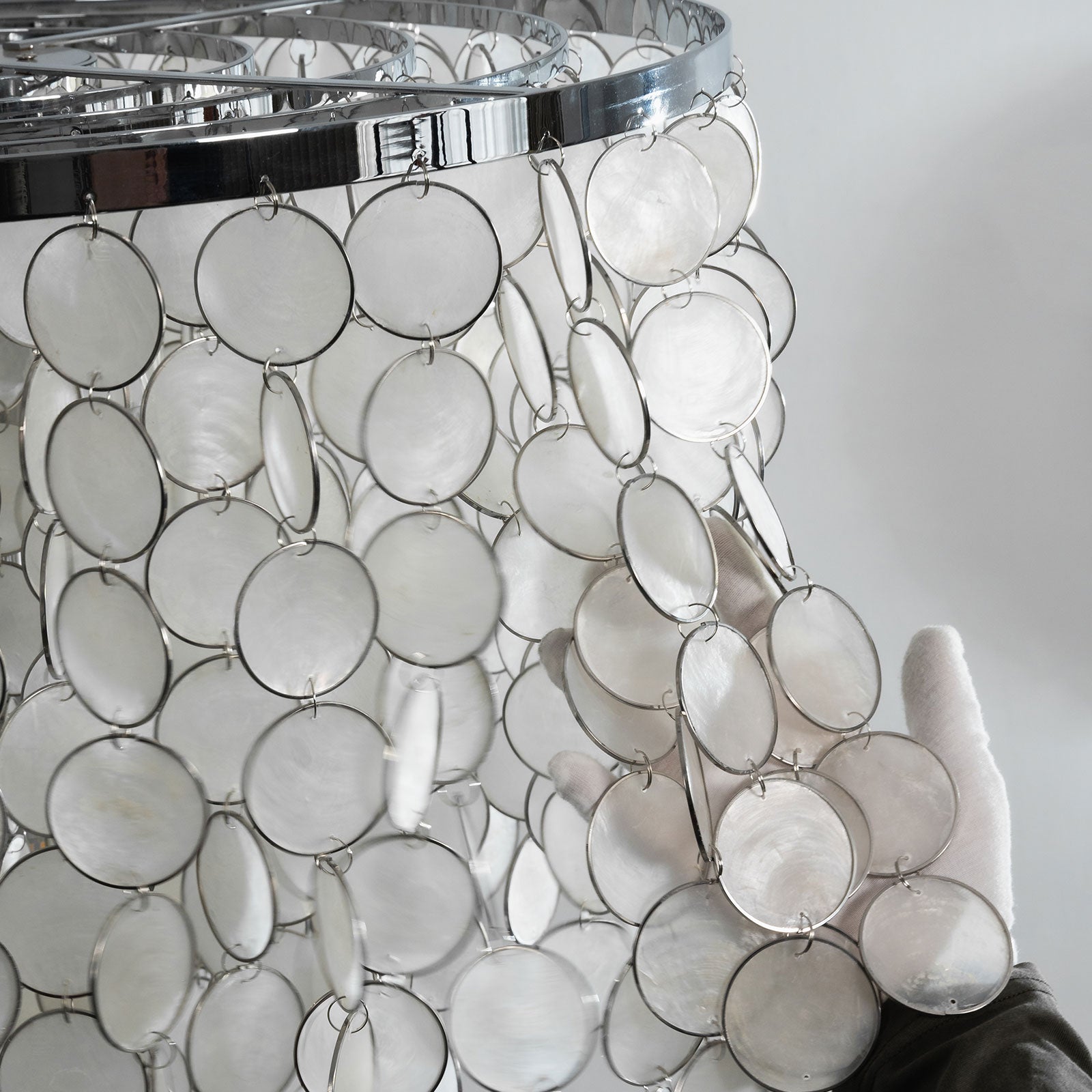 Tiered Capiz Shell Chandelier — Ethereal Coastal Glow - LumoTrot