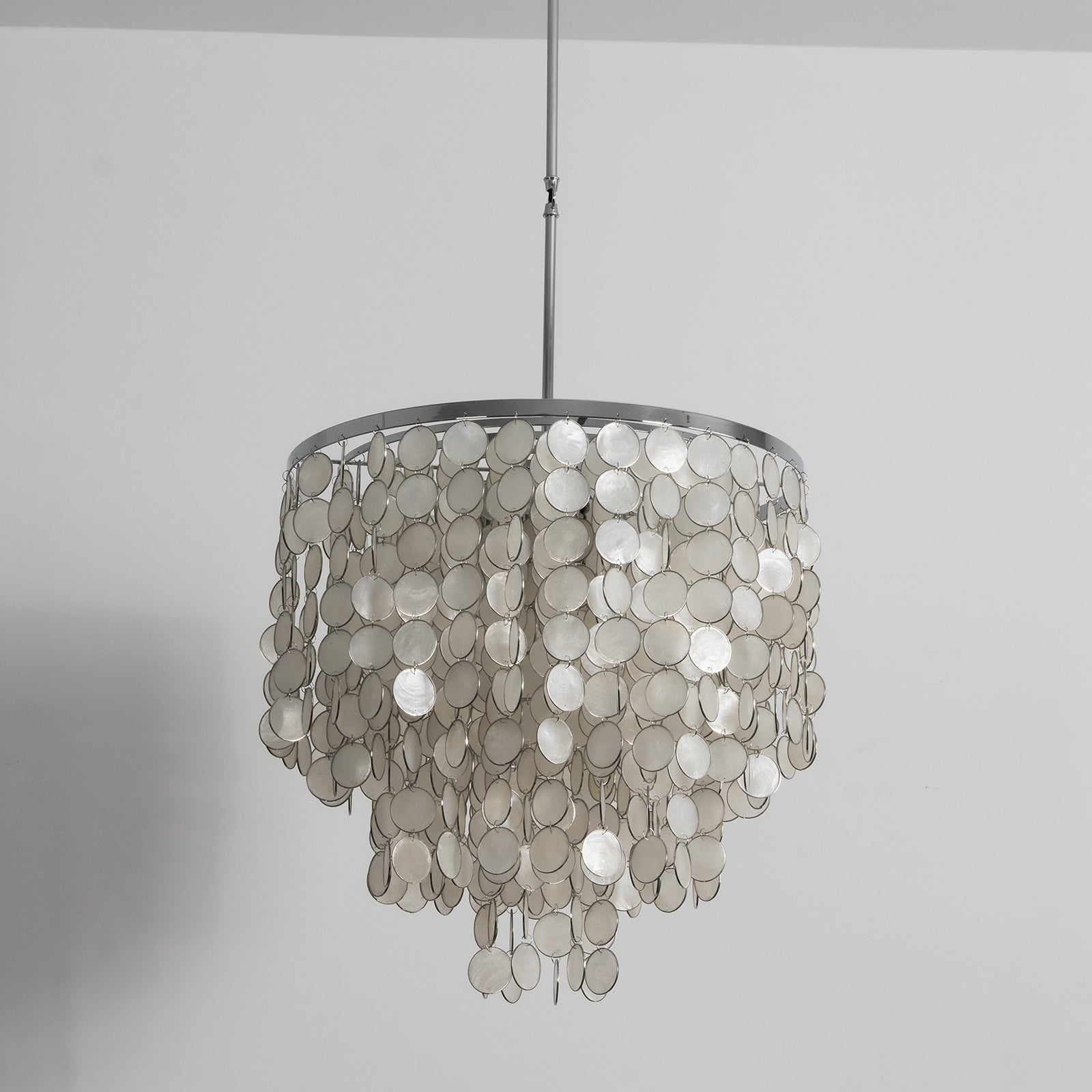 Tiered Capiz Shell Chandelier — Ethereal Coastal Glow - LumoTrot