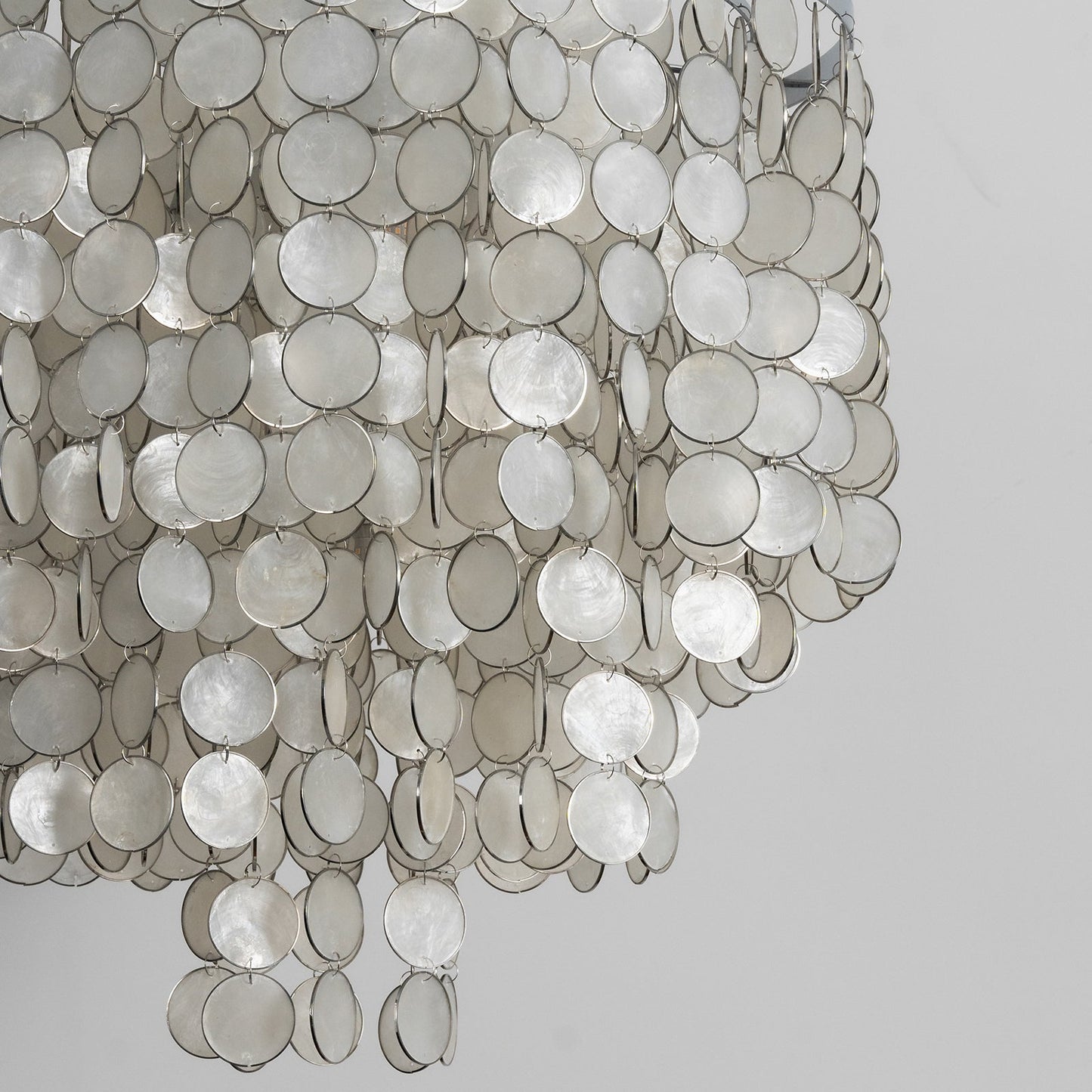 Tiered Capiz Shell Chandelier — Ethereal Coastal Glow - LumoTrot