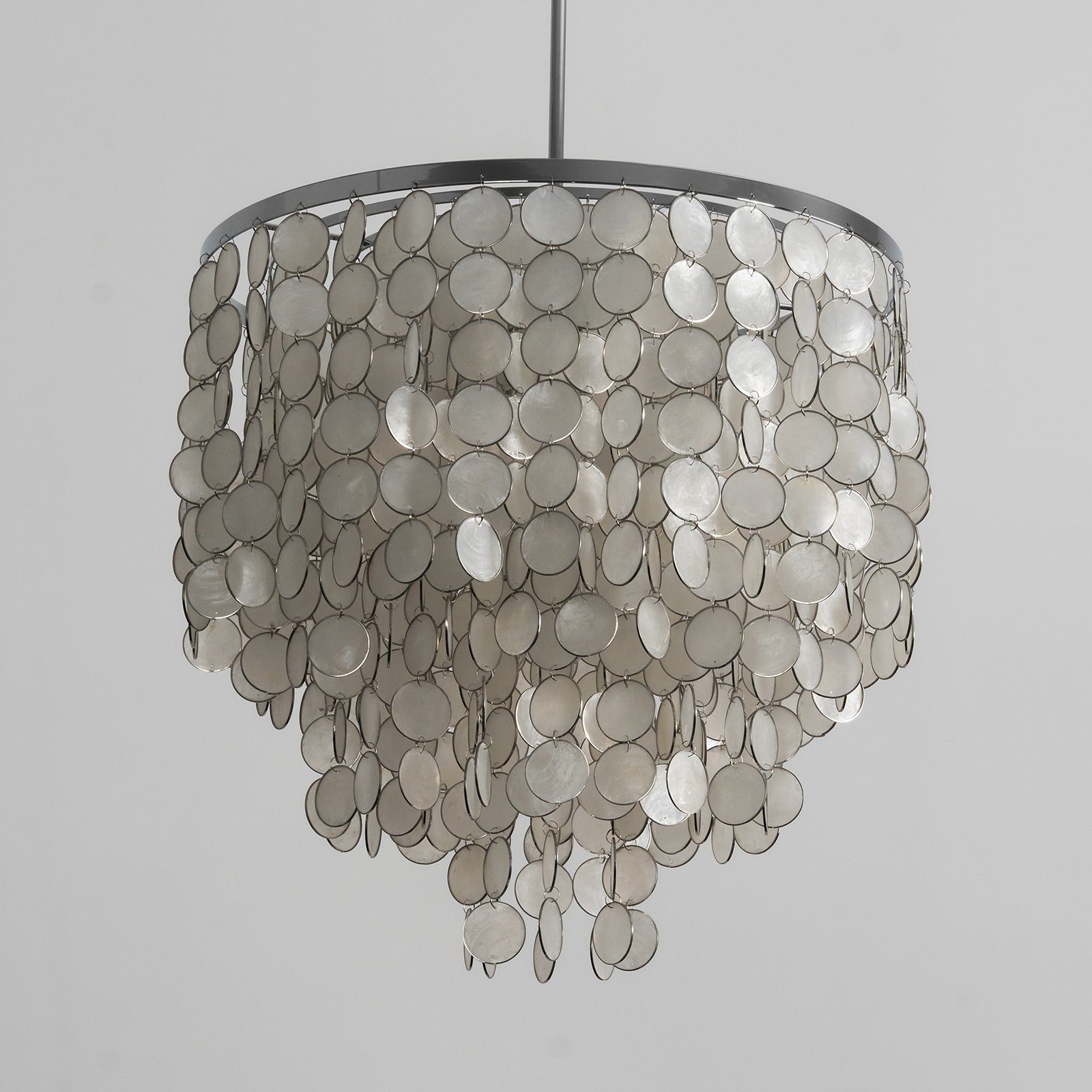 Tiered Capiz Shell Chandelier — Ethereal Coastal Glow - LumoTrot