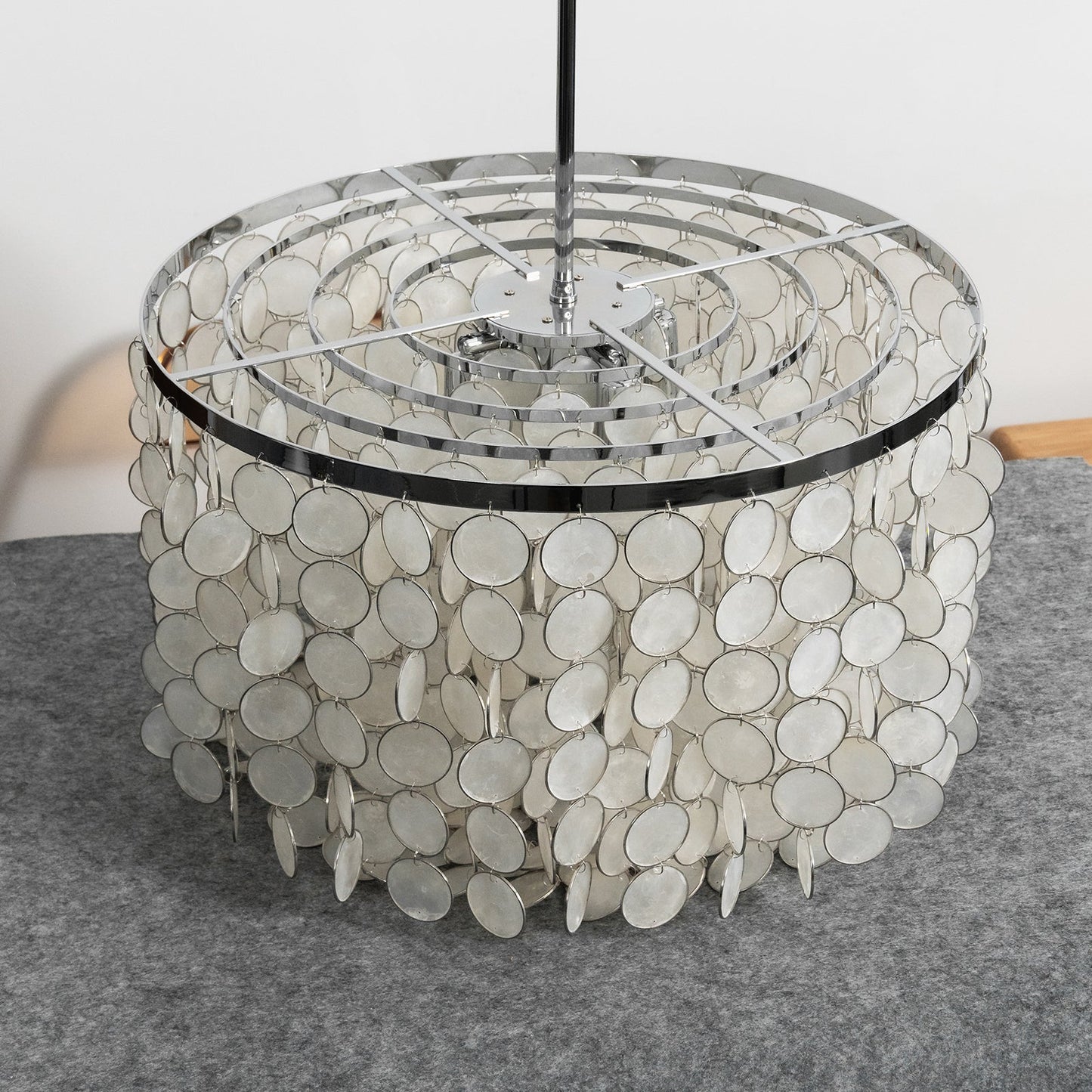 Tiered Capiz Shell Chandelier — Ethereal Coastal Glow - LumoTrot